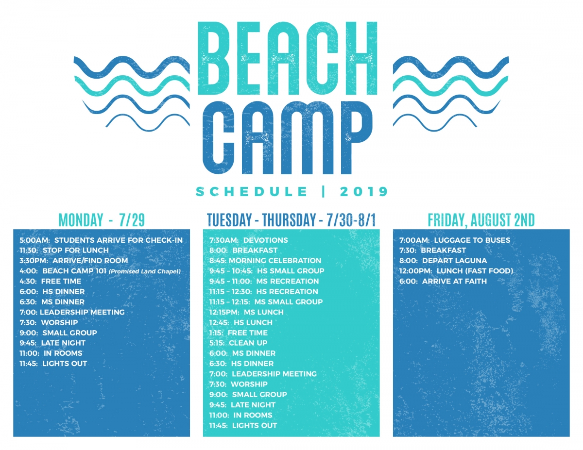 Beach Camp 2019 Faith Baptist Arlington